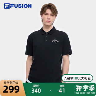 休闲宽松上衣 FILA FUSION斐乐潮牌男子针织短袖 POLO衫 2025夏新款