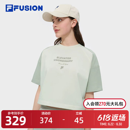 FILAFUSION斐乐潮牌女短袖衫