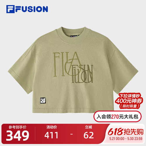 FILAFUSION斐乐短袖T女子