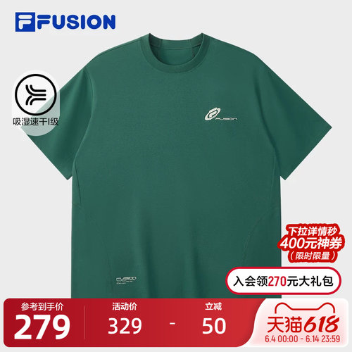 FILAFUSION斐乐男士针织短袖衫