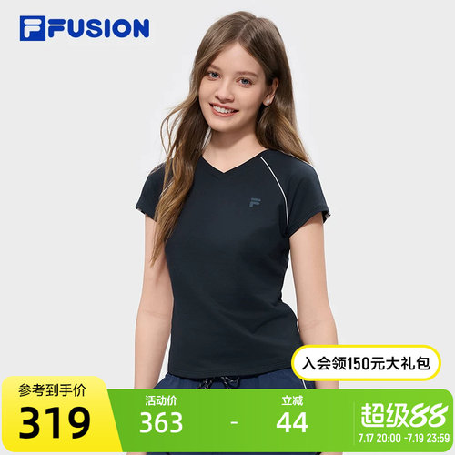 FILAFUSION斐乐女士针织短袖衫