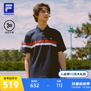 网球运动干爽上衣 FILA斐乐官方男子短袖 大满贯POLO衫 2025秋季 新款