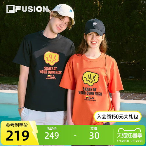 FILAFUSION斐乐情侣短袖T