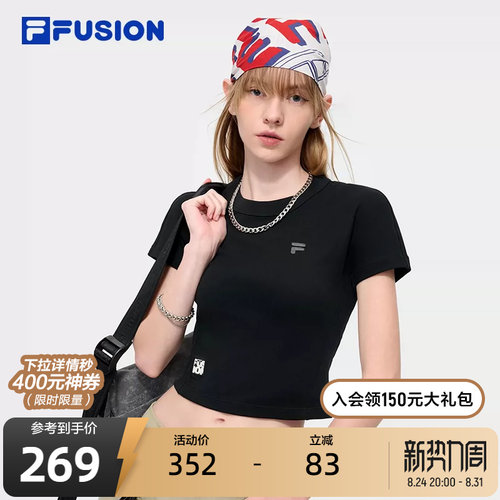 FILAFUSION斐乐短袖T女子