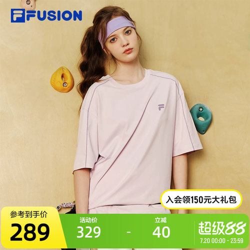 FILAFUSION斐乐中性针织短袖衫