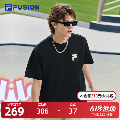 FILAFUSION斐乐情侣短袖T