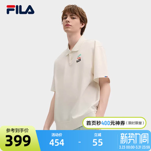 休闲男翻领T恤衫 FILA斐乐情侣短袖 时尚 2025夏季 宽松上衣女 POLO衫