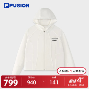 FILA FUSION｜DUCATI斐乐潮牌连帽外套女2025夏新款简约修身上衣