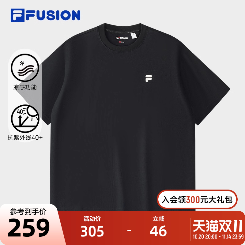 FILAFUSION斐乐情侣针织短袖衫