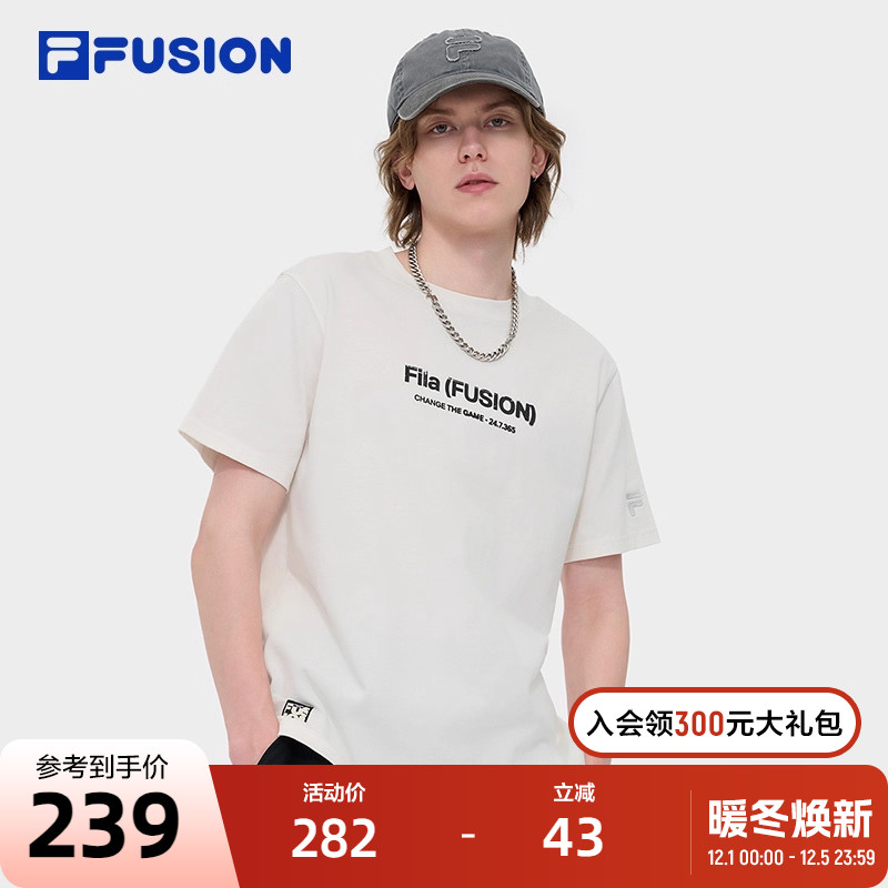 FILAFUSION斐乐男士针织短袖衫