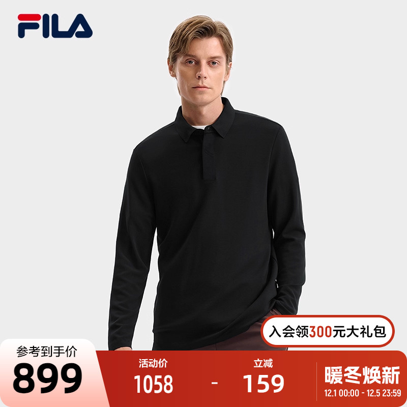 FILA斐乐男子长袖POLO