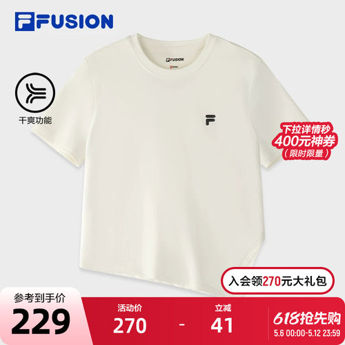 FILAFUSION斐乐女子针织短袖衫