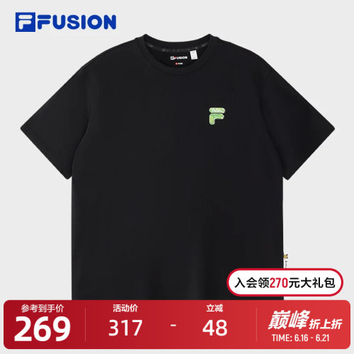FILAFUSION斐乐潮牌针织短袖衫