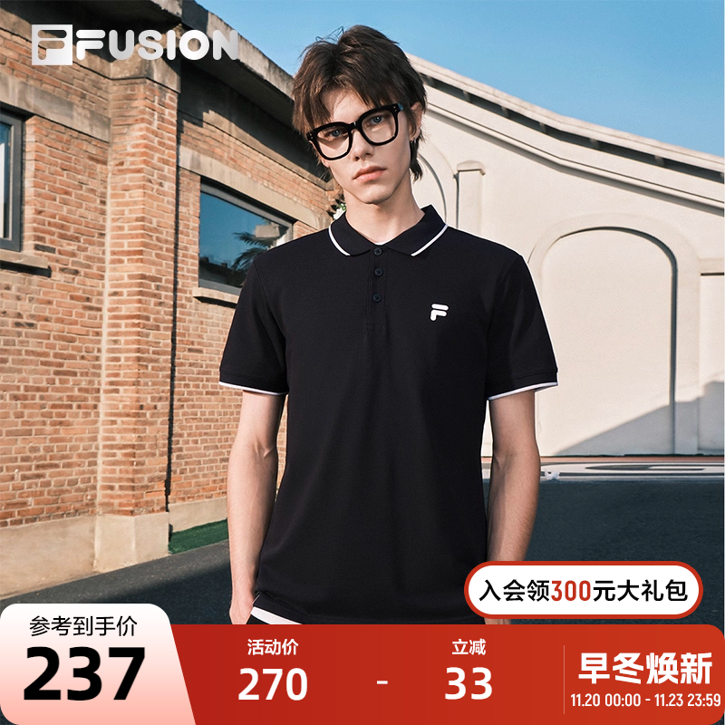 FILAFUSION斐乐男子短袖POLO