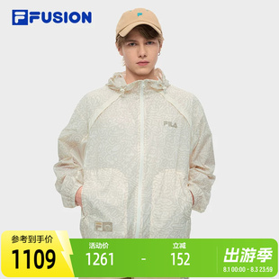 FILA FUSION | Mr Doodle斐乐潮牌情侣凉感防晒衣2025秋新款外套
