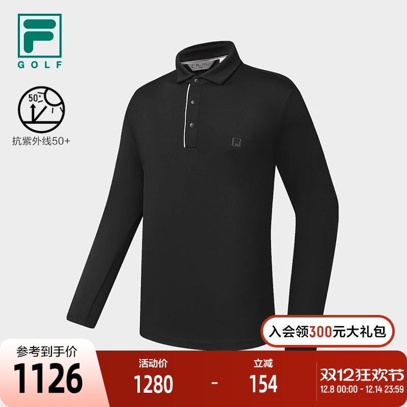 FILA斐乐针织长袖POLO衫