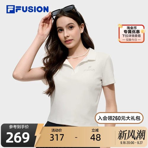 FILAFUSION斐乐女子短袖POLO