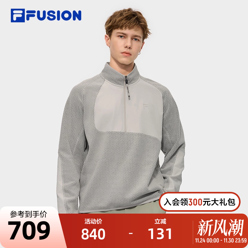 FILAFUSION斐乐男针织长袖上衣