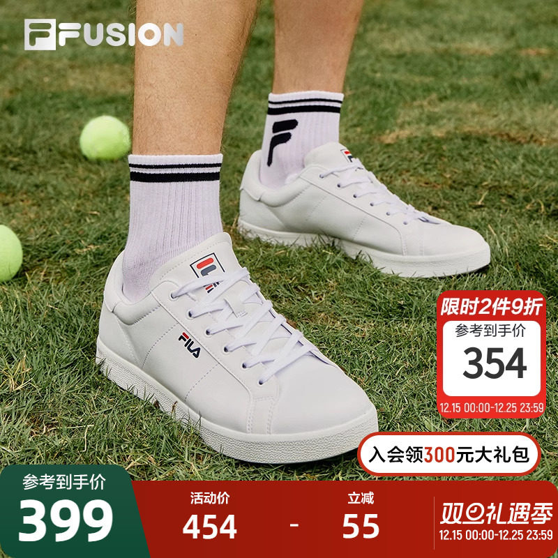 FILA男子小白鞋低帮板鞋