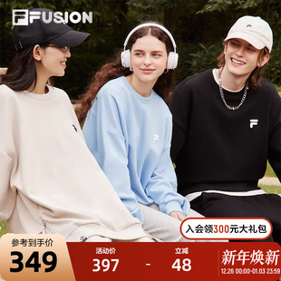 宽松圆领女上衣 套头男卫衣2024秋新款 FILA FUSION斐乐潮牌情侣款