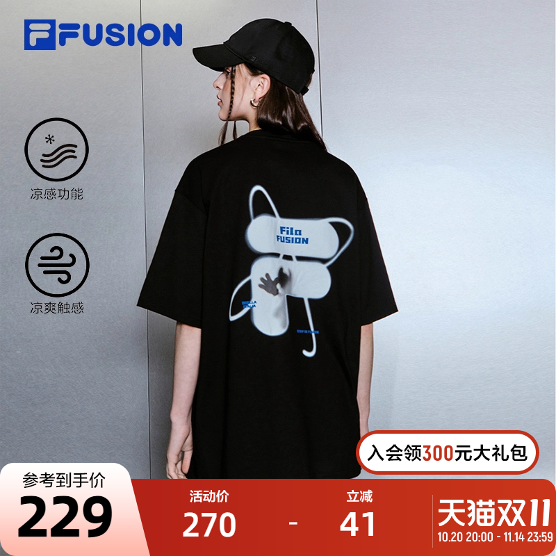 FILAFUSION斐乐短袖T情侣