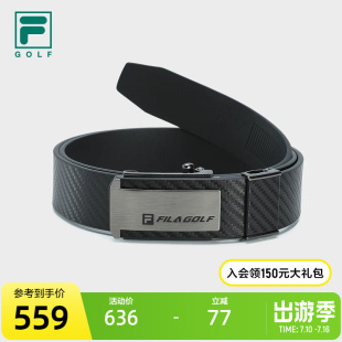 FILA 斐乐官方男子腰带2024冬季新款高尔夫球裤带 GOLF运动皮带