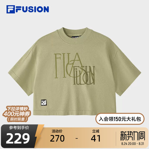 FILAFUSION斐乐短袖T女子