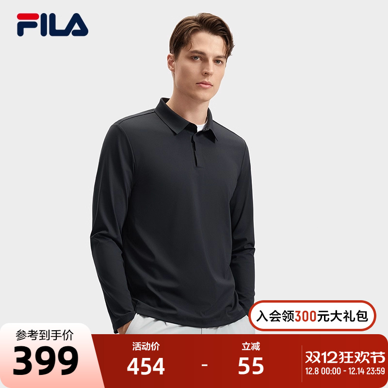 FILA斐乐针织长袖POLO衫