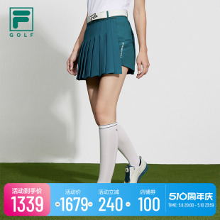 FILA 新款 2024夏季 斐乐官方女士裙裤 高尔夫运动基础百褶裙半身裙