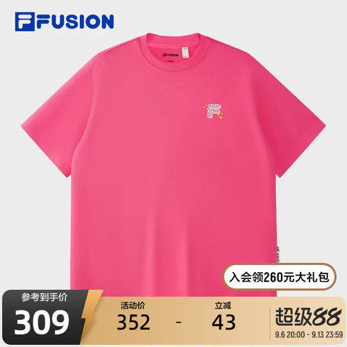 FILAFUSION斐乐中性针织短袖衫