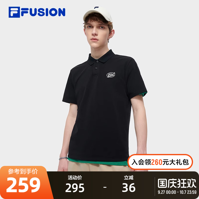 FILAFUSION斐乐男子短袖POLO