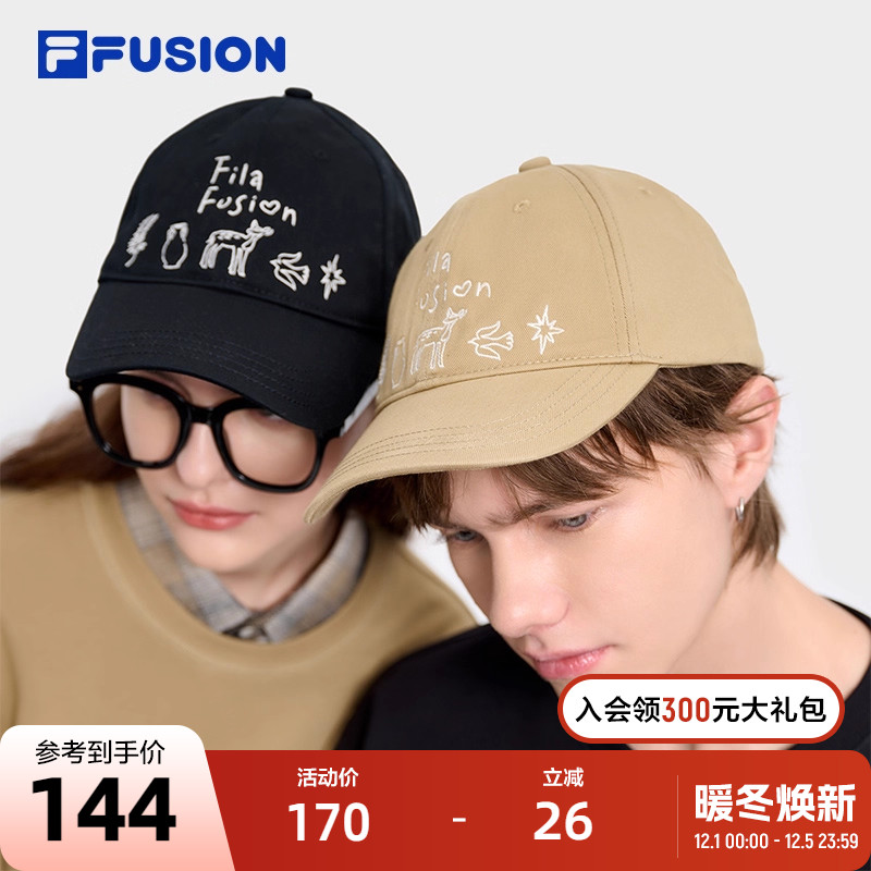 FILAFUSION斐乐潮牌情侣棒球帽