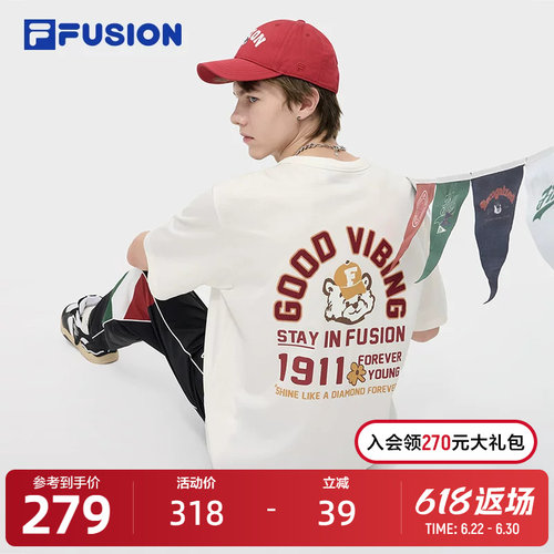 FILAFUSION斐乐男士针织短袖衫
