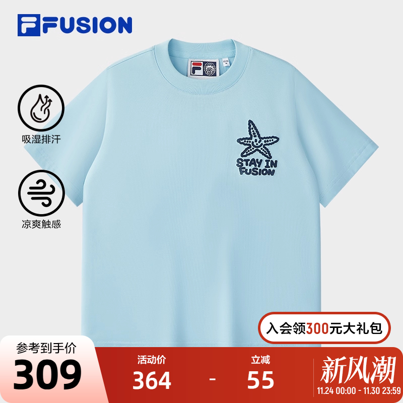FILAFUSION斐乐潮牌女短袖