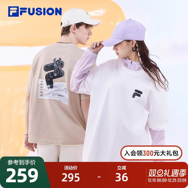 FILAFUSION斐乐情侣短袖T