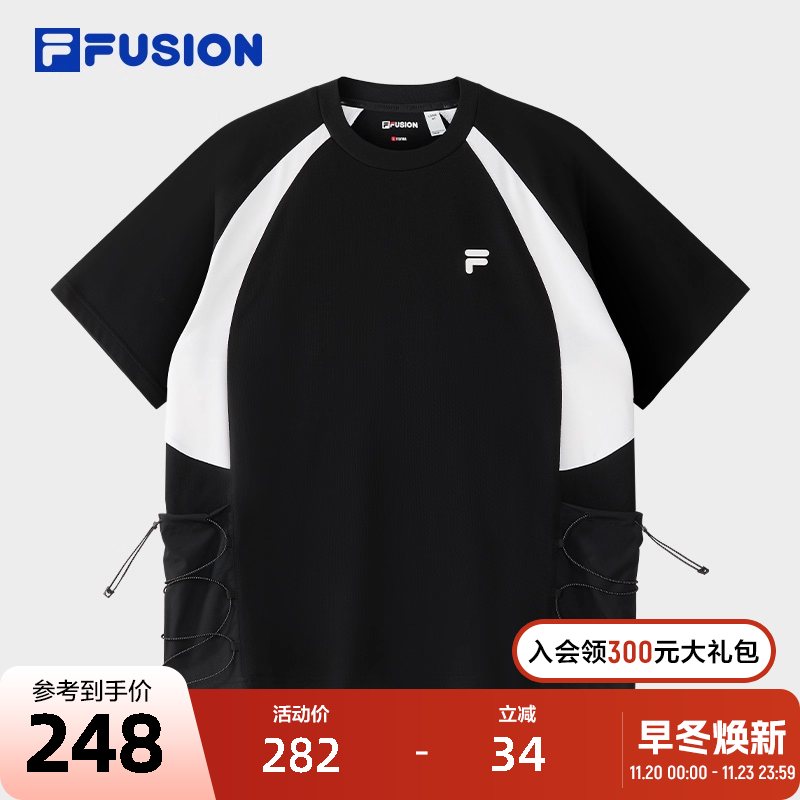 FILAFUSION斐乐男士针织短袖衫