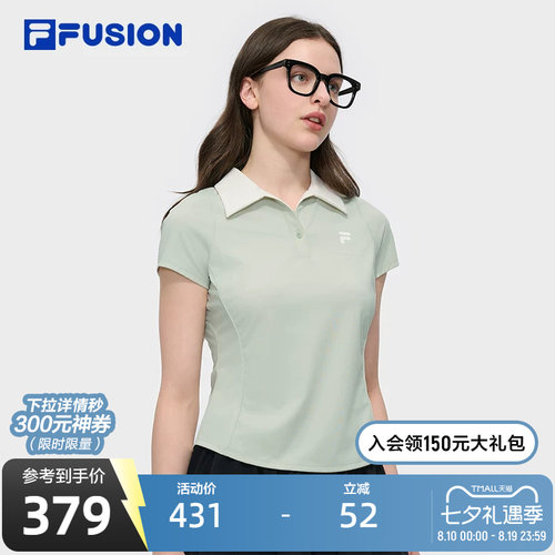 FILAFUSION斐乐针织短袖POLO衫