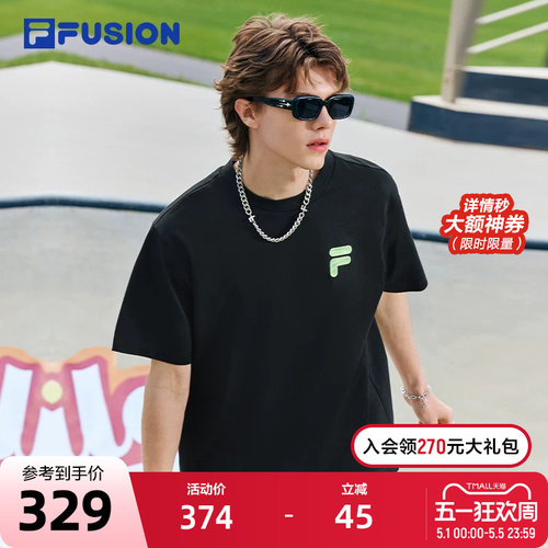 FILAFUSION斐乐情侣短袖T