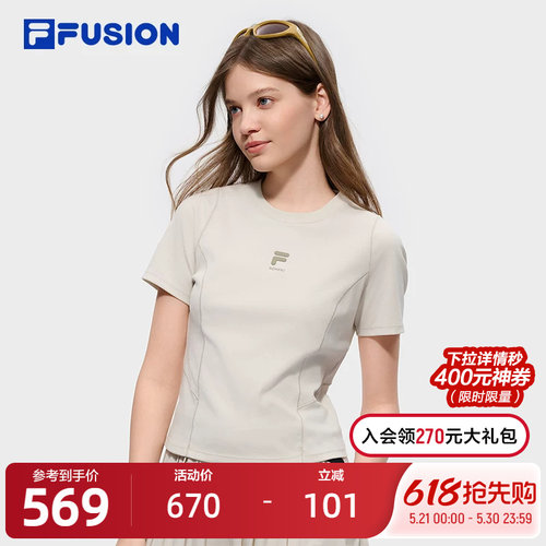 FILAFUSION斐乐女子短袖T