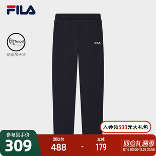 斐乐官方女士针织长裤 简约基础休闲直筒裤 2024冬季 时尚 新款 FILA