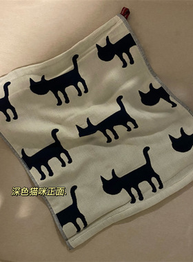 小九外贸卡通小方巾三层棉纱布洗脸巾印花情侣面巾不掉毛BH088