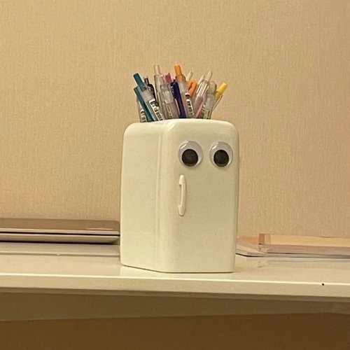 小九ins桌面 可爱搞怪冰箱笔筒 学生宿舍桌面摆件文具收纳BH019