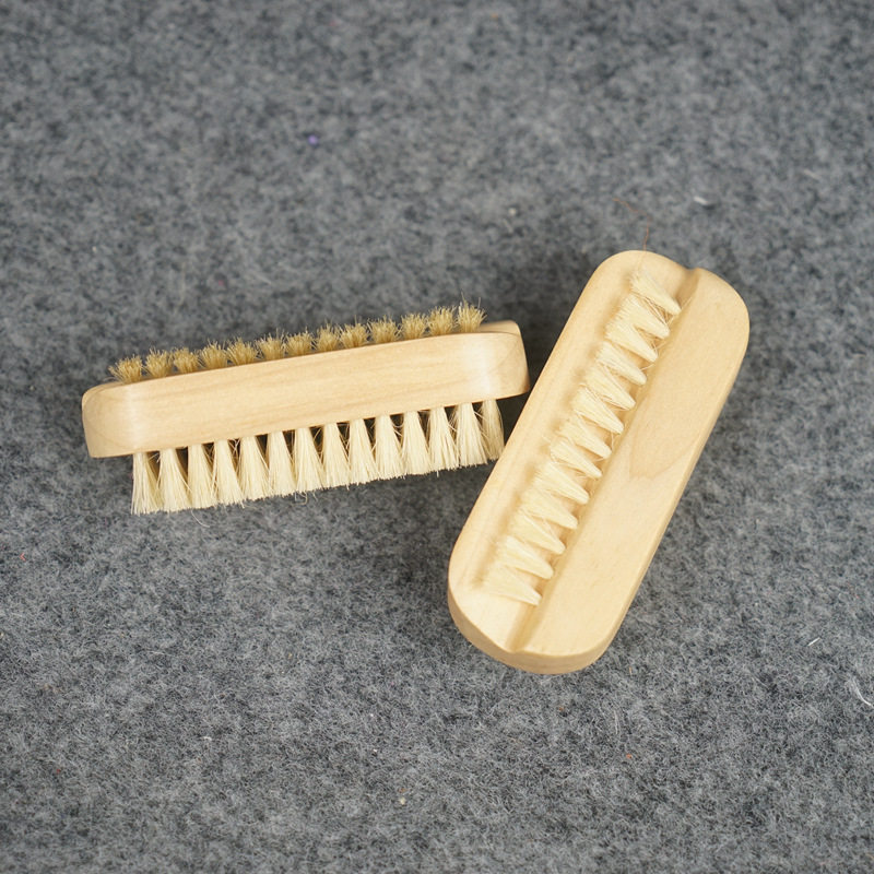 木制猪鬃指甲刷洗手洗脚刷美甲清洁刷清洁小刷子猪鬃指甲刷家用