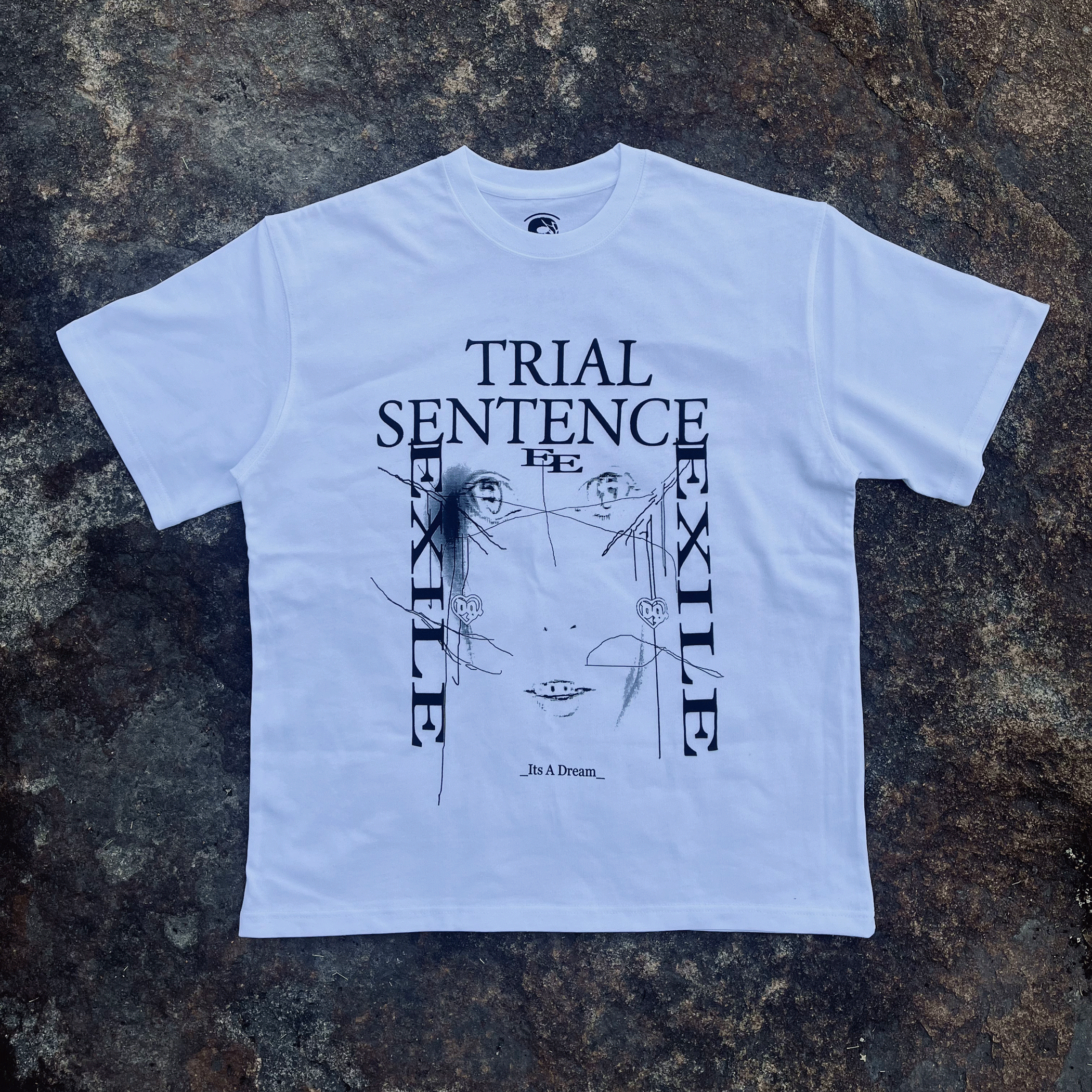 thumbnail for Drain Gang Bladee Exile trial sentence Vintage Small Neckline T-Shirt