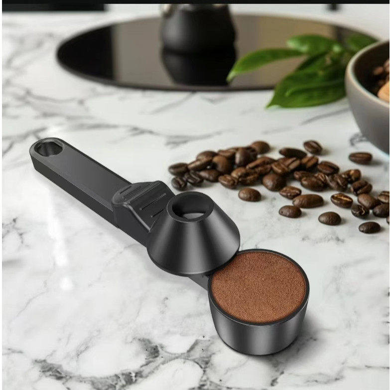 家用创意咖啡勺长柄可滑动奶粉控量勺大容量带漏斗蛋白粉冲泡勺