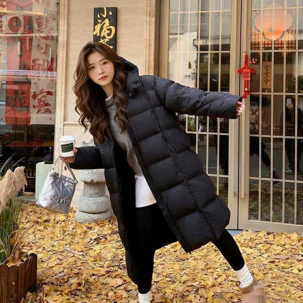 简若羽绒服鹅绒云朵泡芙宽松长款