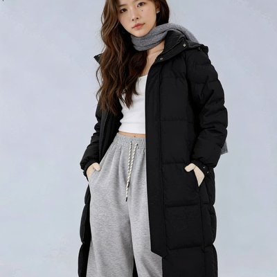 亮世秋新款羽绒服超长款男女加长