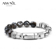 AWNL太古星河黑金太阳石手链男款 小众轻奢生日礼物送男友