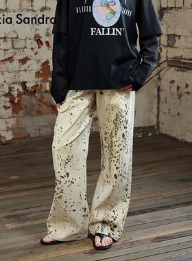 Alexia Sandra2025秋季新款经典简约绿野仙踪工装休闲长裤女宽松