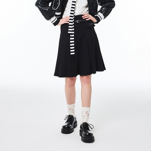 Alexia Sandra百褶中长半身裙春夏半身裙穿搭百褶裙